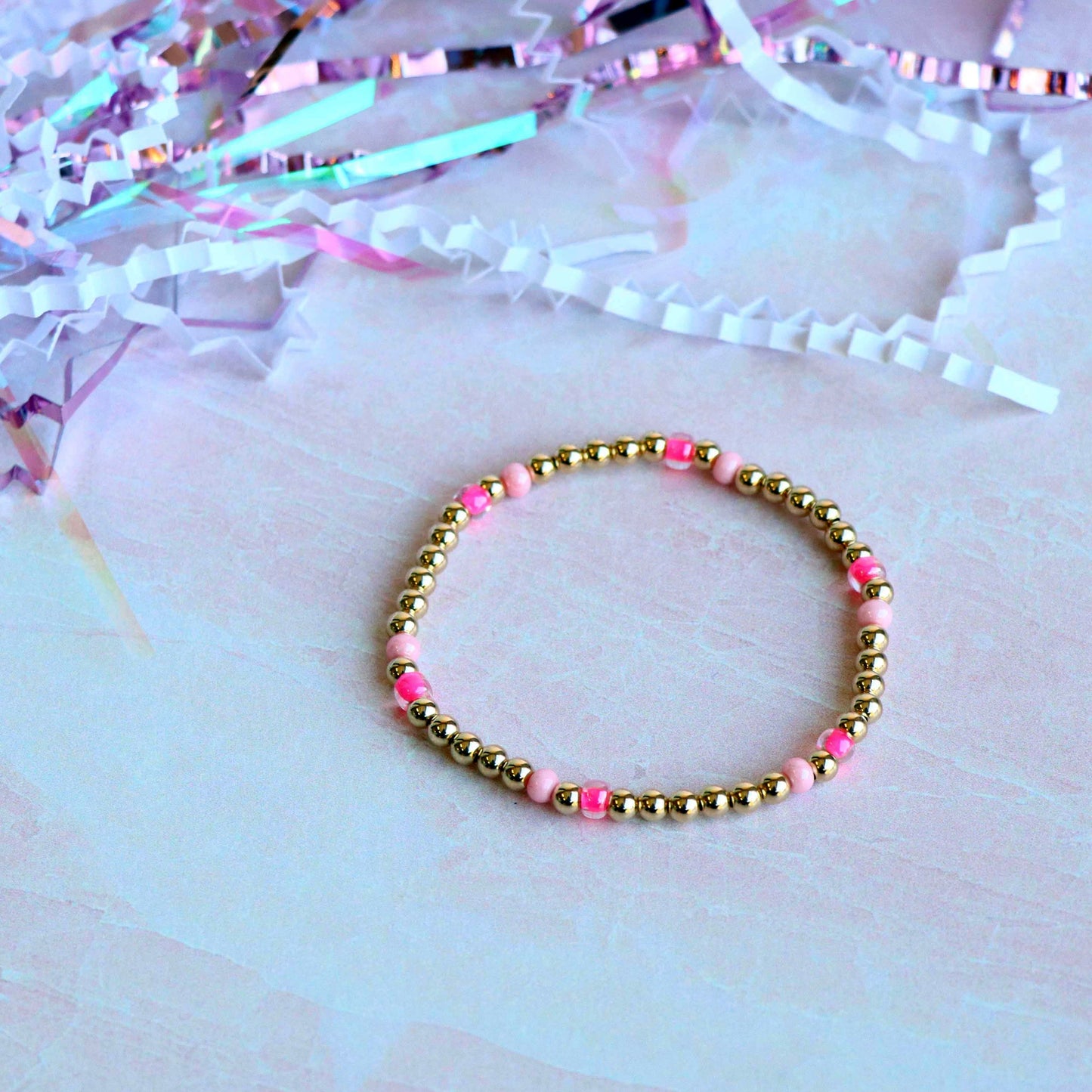 pink & light pink {adley} bracelet