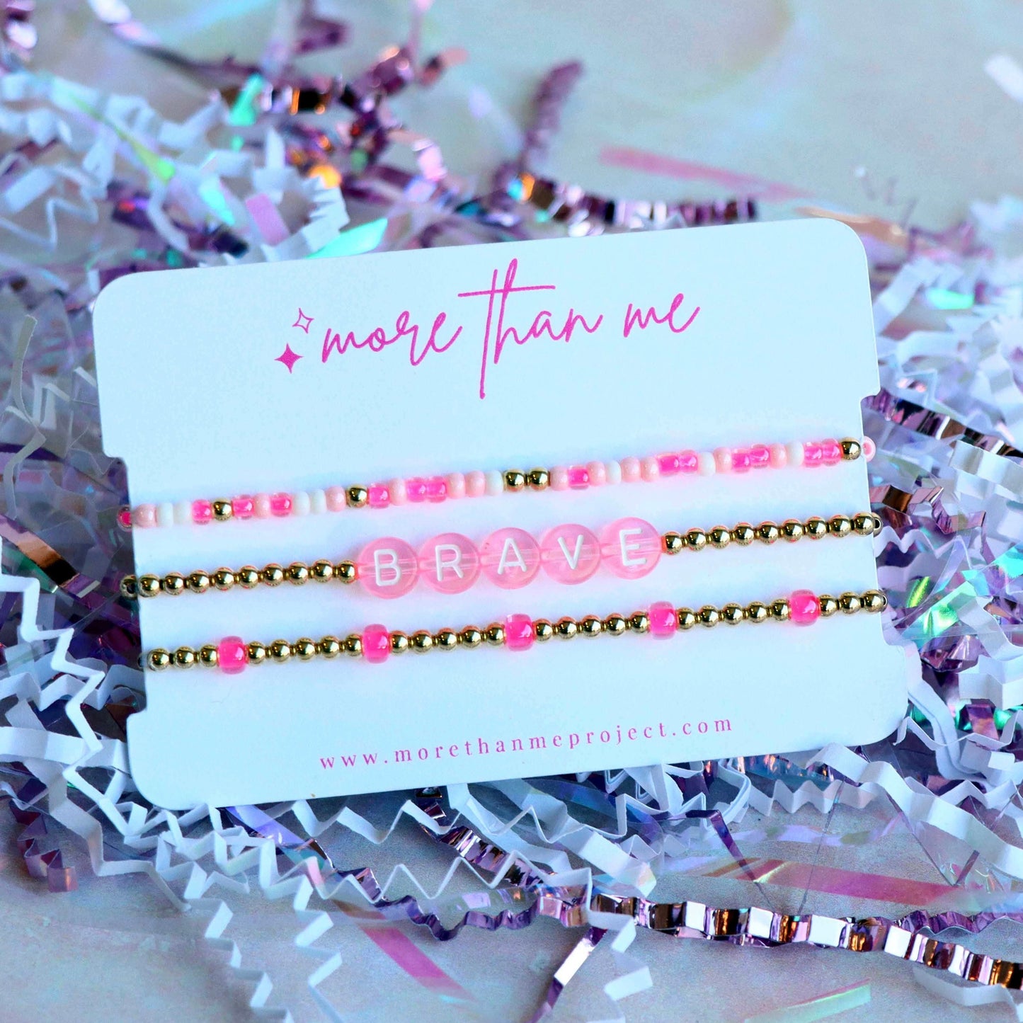 think pink {brave} pink trio stack