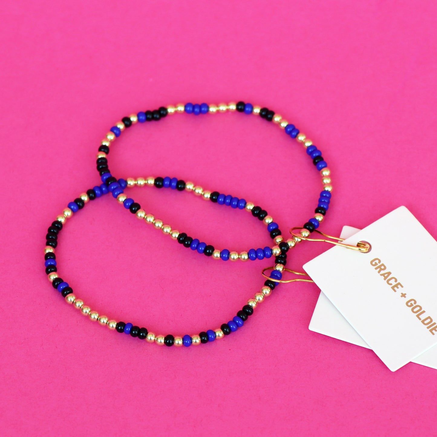 color pop bracelet {royal blue & black}
