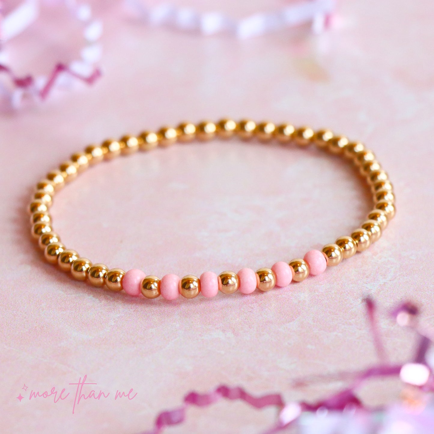 light pink color bar bracelet