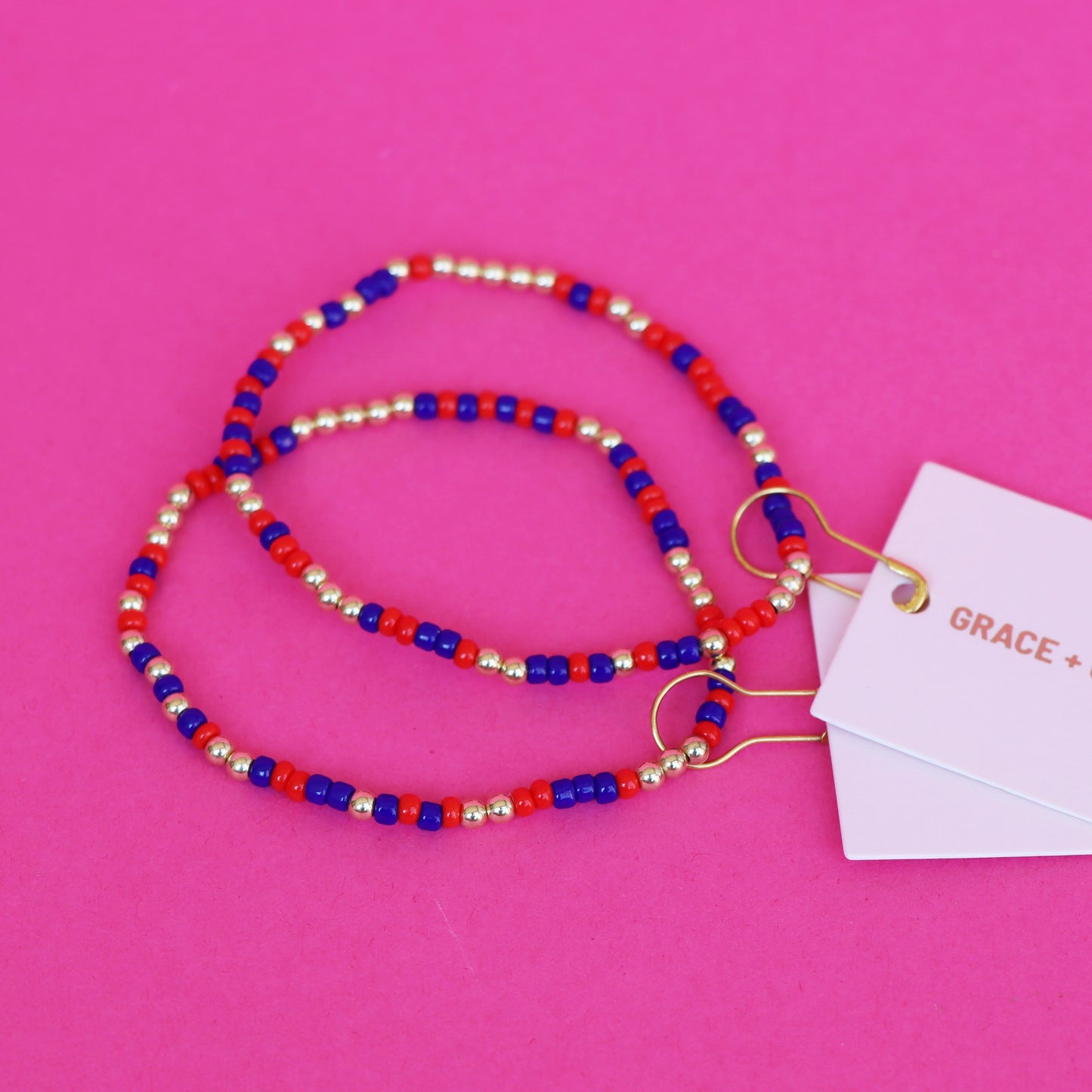 color pop bracelet {navy & red}