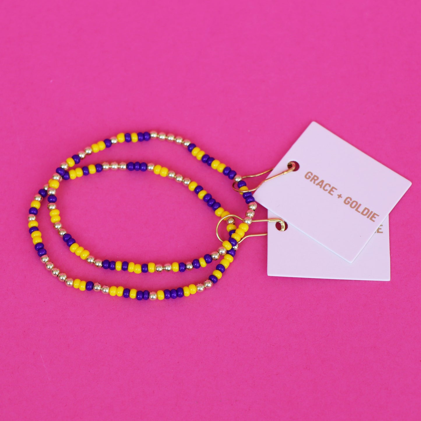 color pop bracelet {purple & gold}