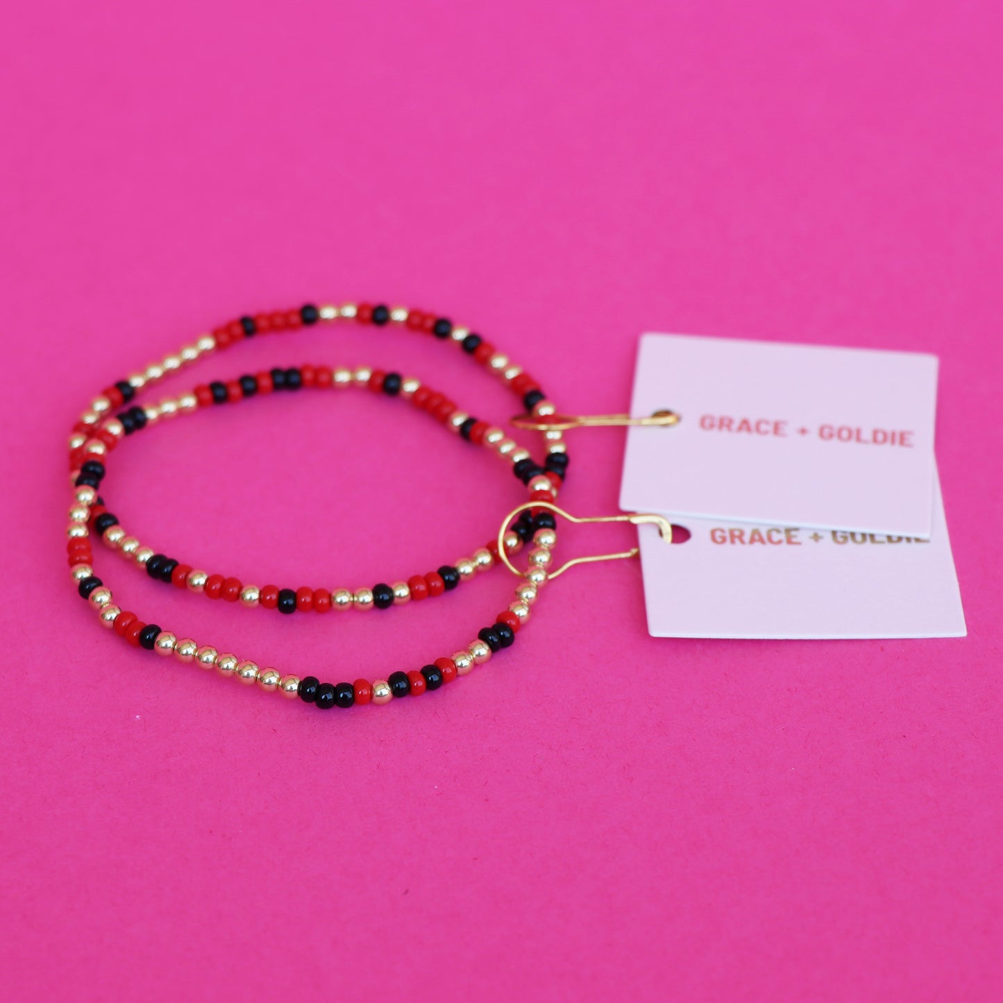 color pop bracelet {red & black}