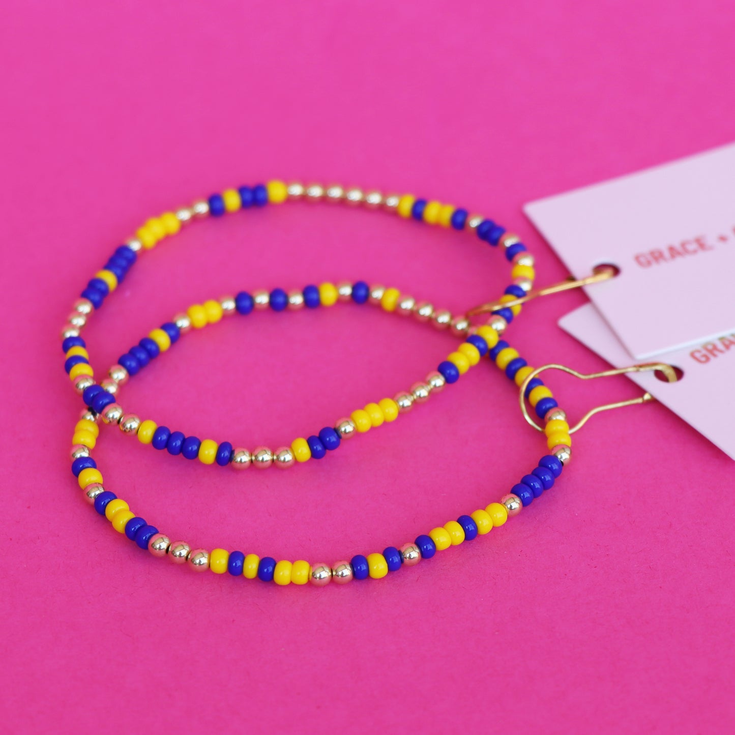 color pop bracelet {royal blue & gold}