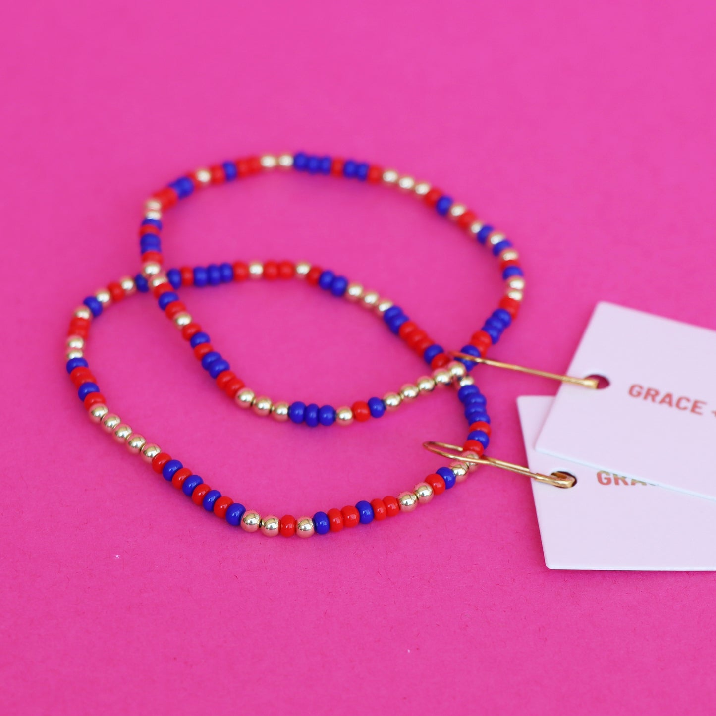color pop bracelet {royal blue & red}