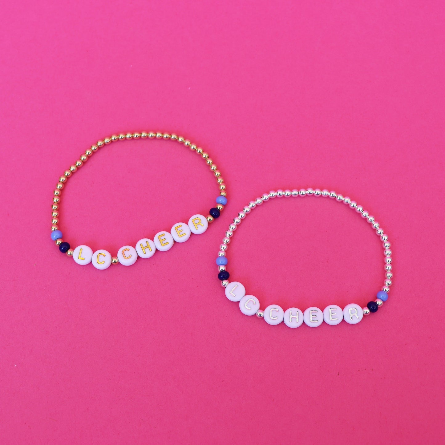 custom game day bracelet {royal blue & red}