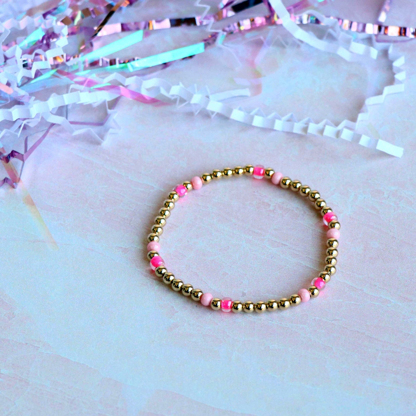 pink & light pink {adley} bracelet