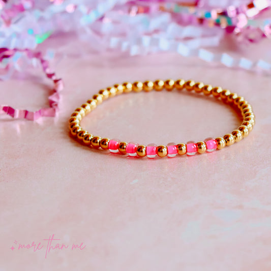pink color bar bracelet