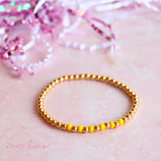 yellow color bar bracelet