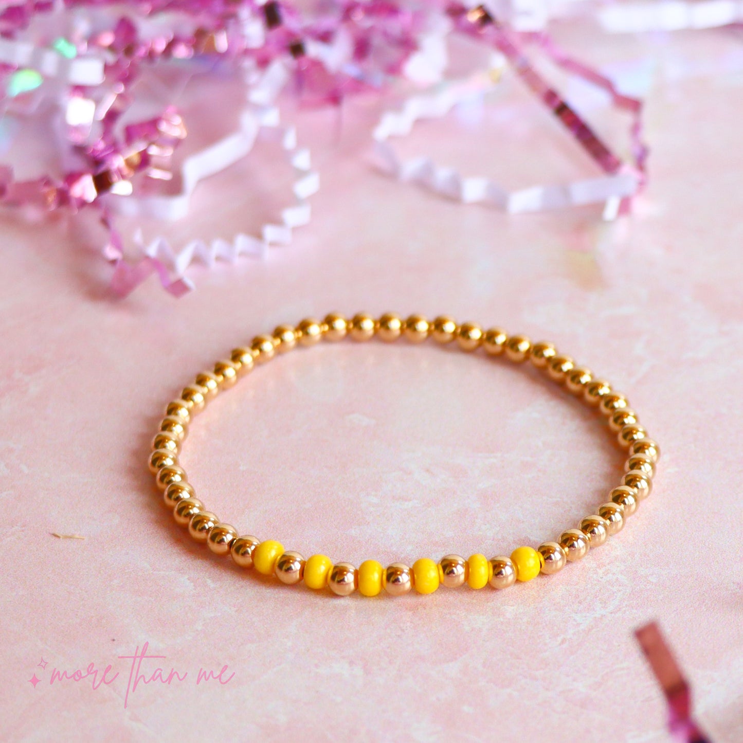 yellow color bar bracelet