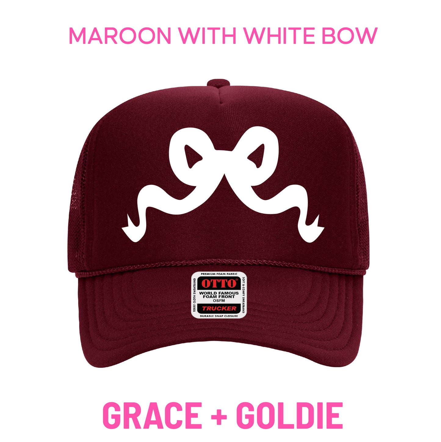 PRE-SELL maroon with white bow