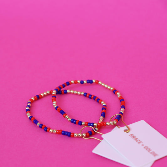 color pop bracelet {navy & red}