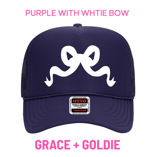 PRE-SELL purple with white bow