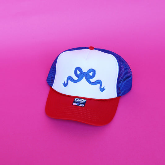 miss americana bow trucker hat