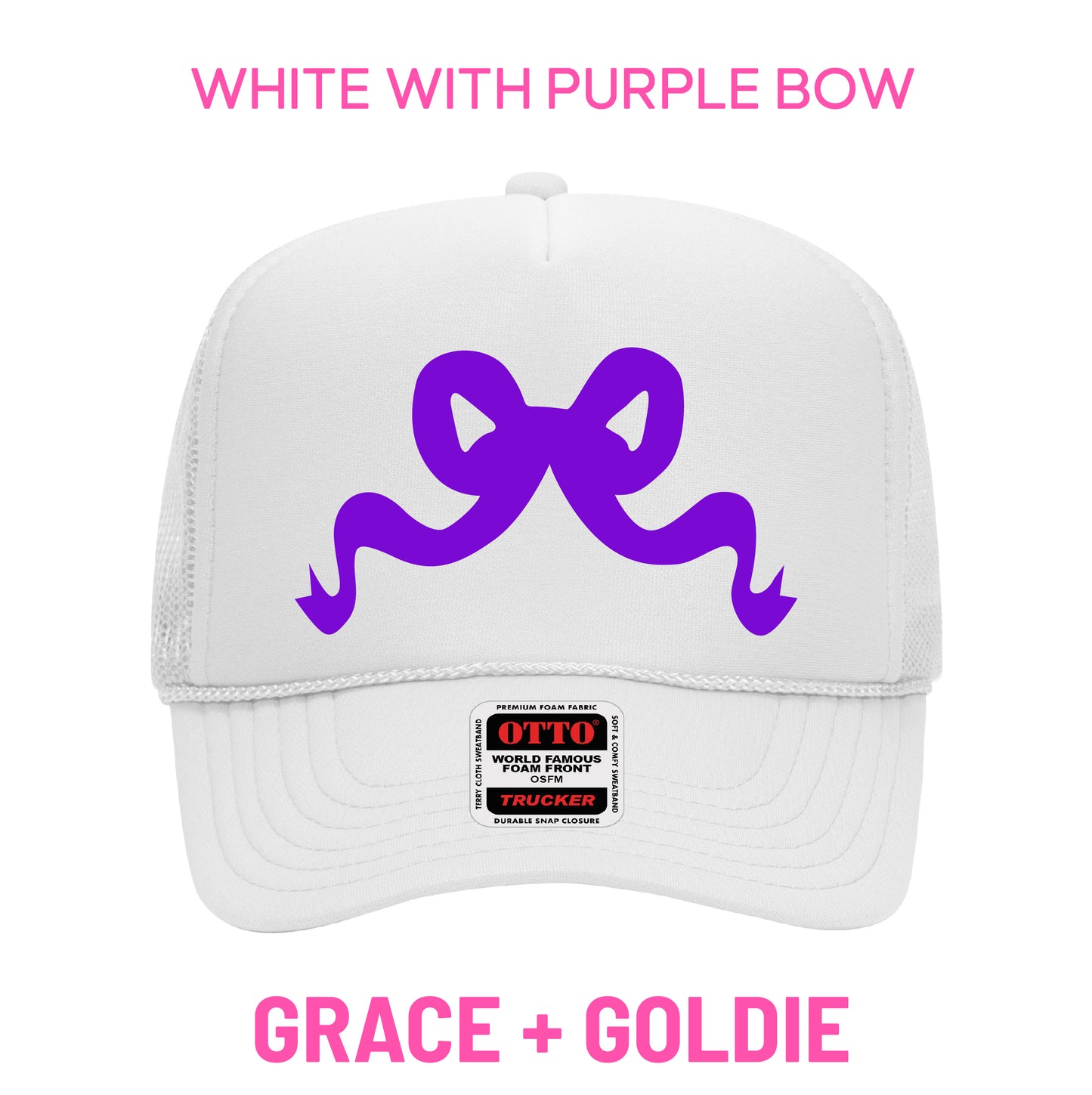PRE-SELL white with purple bow