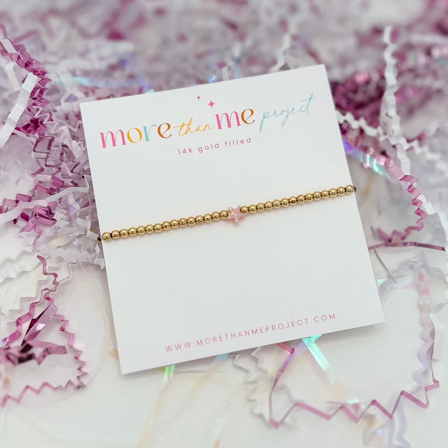 wish upon a star opal bracelet {light pink}